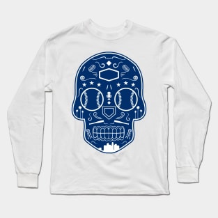 Los Angeles Baseball Sugar Skull Long Sleeve T-Shirt